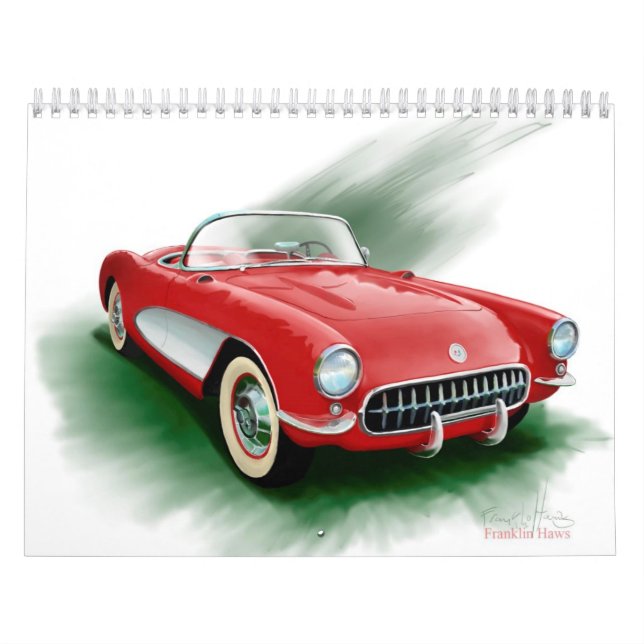 Calendrier imprimé par coutume de Corvette (Protection)