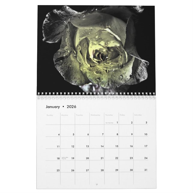 Calendrier imprimé personnalisé 2015 Roses (Jan 2026)