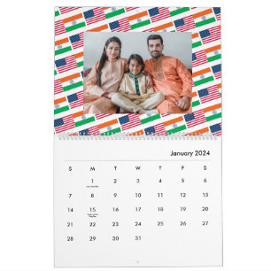 Calendrier Indian American Ajouter des drapeaux photo कै लें 