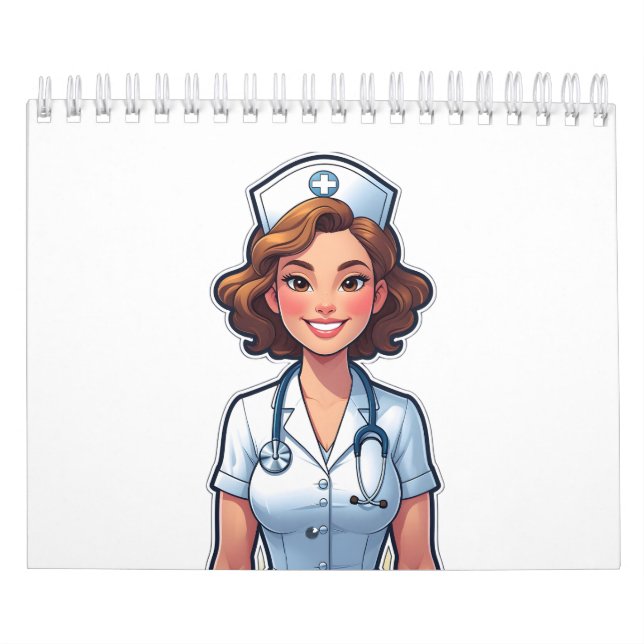 Calendrier Infirmière de style caricature - Joli héros Médica (Protection)
