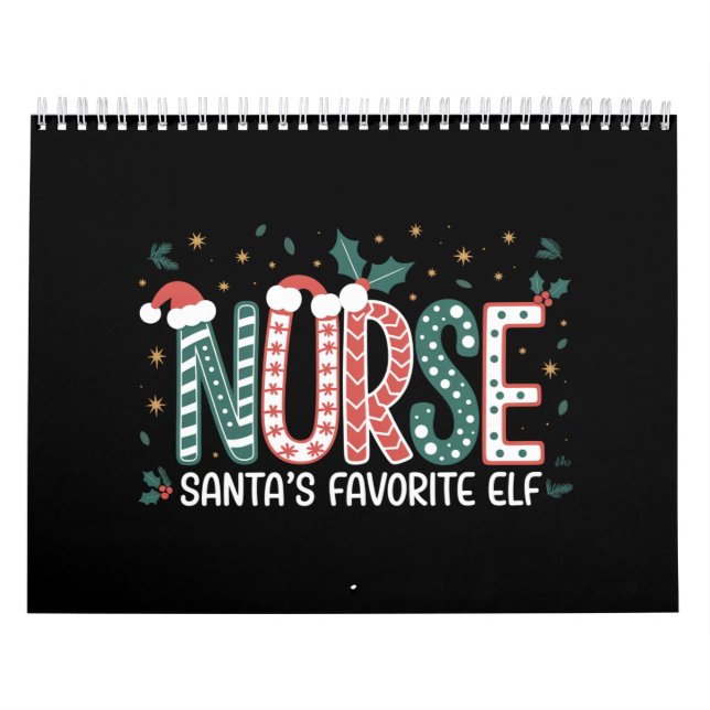 Calendrier Infirmière Père Noël Favori Elf Noël Inspirationne (Protection)