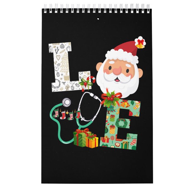 Calendrier Infirmière Stethoscope Noël Ornements Décor Cadeau (Protection)