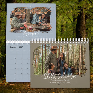 Calendrier Inspiration minimale et élégante pour la photo de