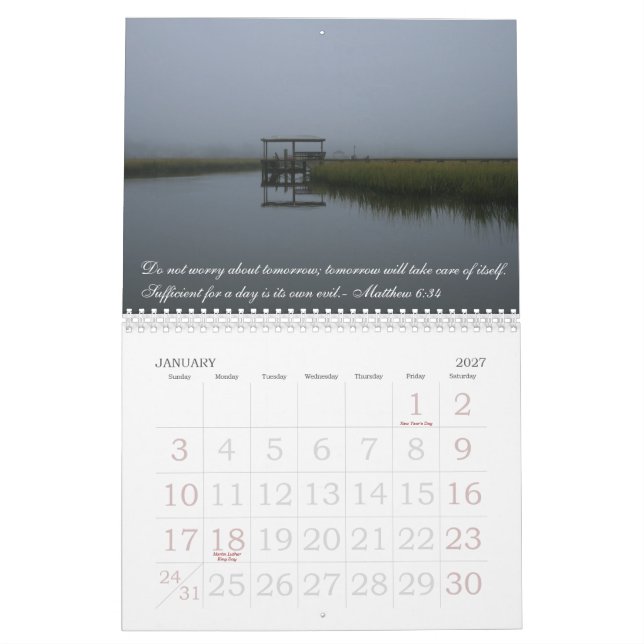 Calendrier Inspiration pour 2010 (Jan 2027)