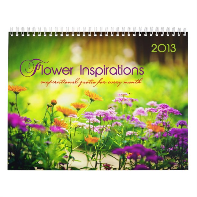 Calendrier Inspirations de fleur. Citations inspirées (Protection)