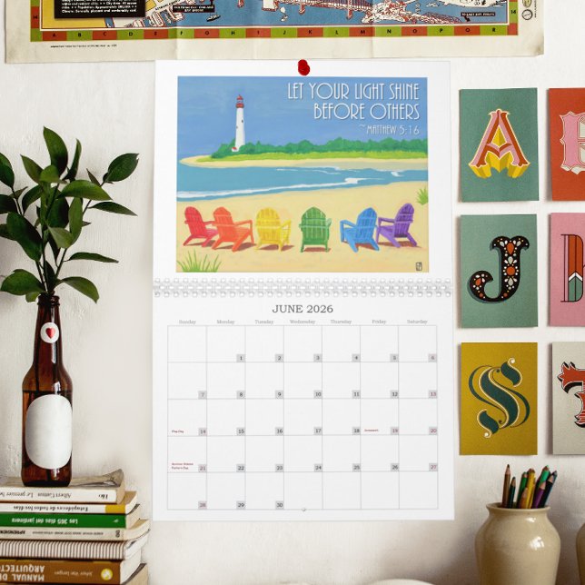 Calendrier inspiré avec l'illustration originale (Créateur téléchargé)