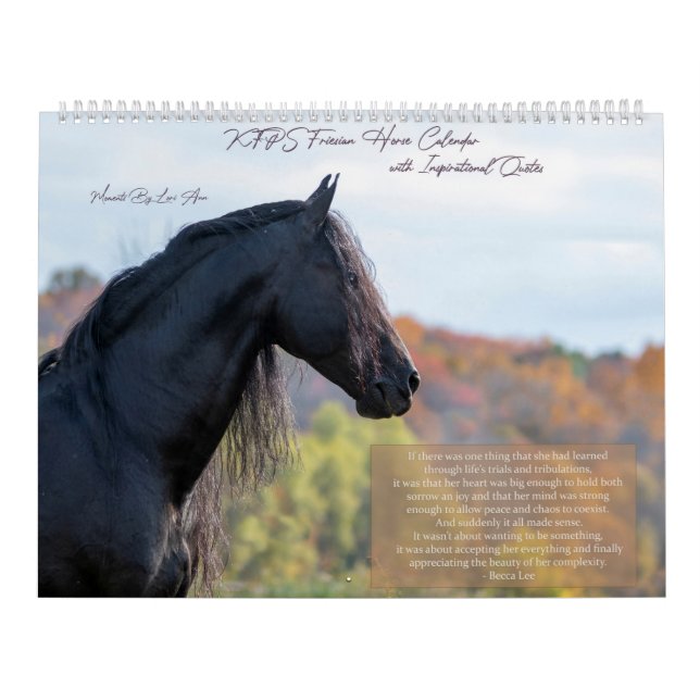 Calendrier inspiré du cheval friésien (Protection)