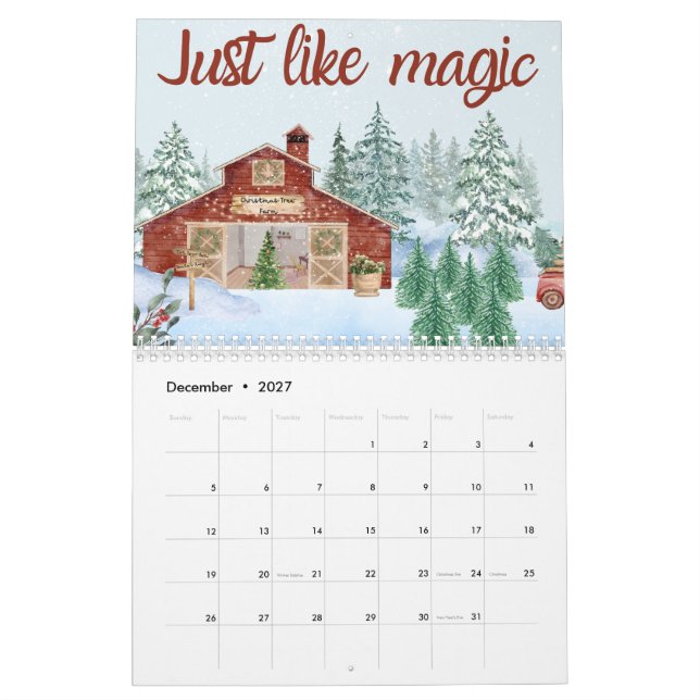 Calendrier inspiré par Taylor (Dec 2027)