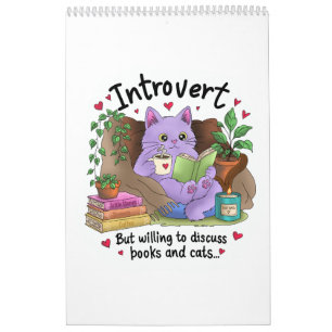 Calendrier Introverti mais prêt à discuter de livres et de ch