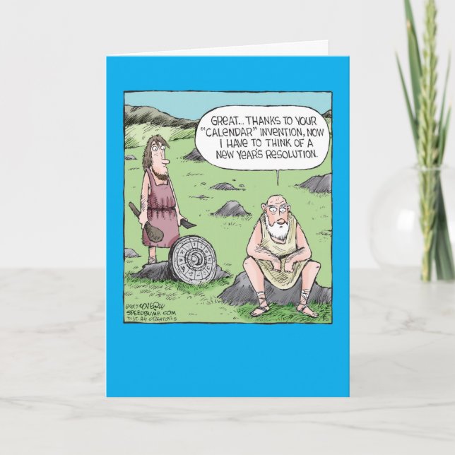 Calendrier Invention Nouvel An Plaisanterie Carte  (Devant)