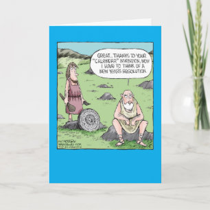 Calendrier Invention Nouvel An Plaisanterie Carte 