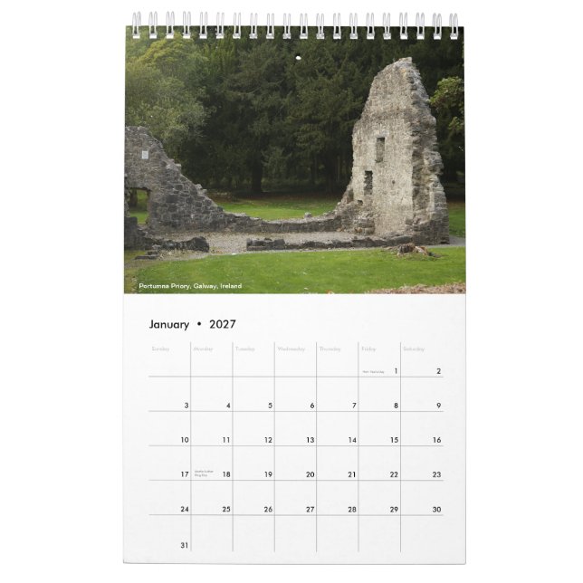 Calendrier Irlande ancienne 2024 (Jan 2027)
