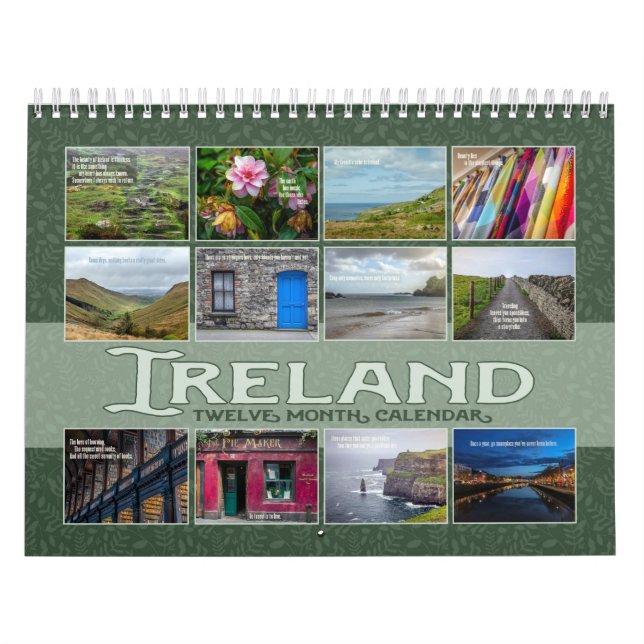 Calendrier Irlande | Photographie de voyage et citations (Protection)