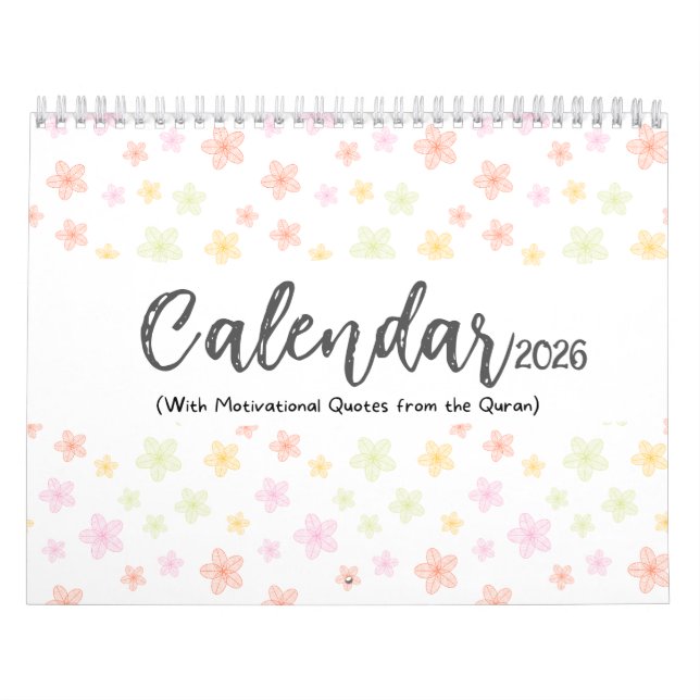 Calendrier islamique 2026 avec citations du Coran  (Protection)