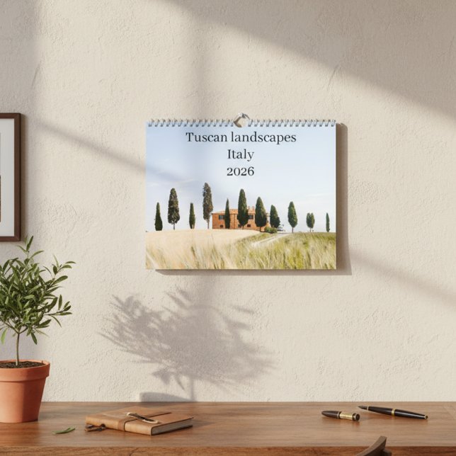 Calendrier Italy Toscane Landscape 2026 (Créateur téléchargé)