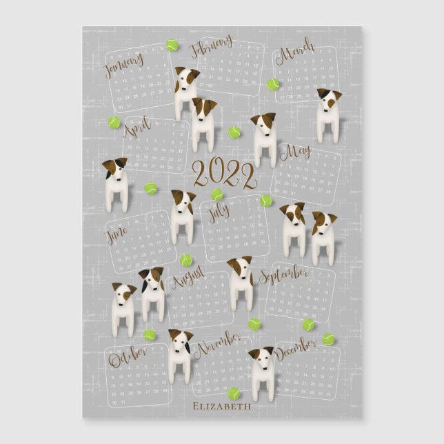 Calendrier Jack Russell Terriers amoureux de les c (Devant)