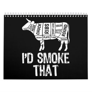 Calendrier J'Ai Fumé Que Vache BBQ Fumer Grillation Barbecue