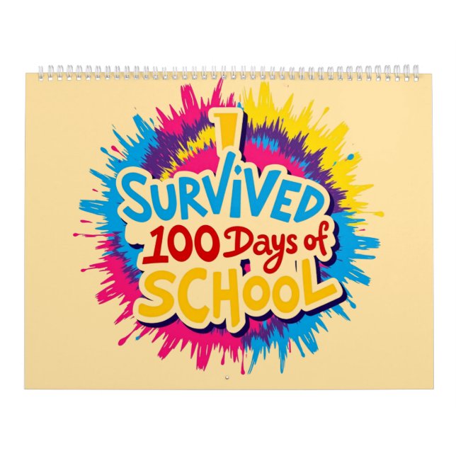 Calendrier J'ai survécu à 100 jours d'école (Protection)