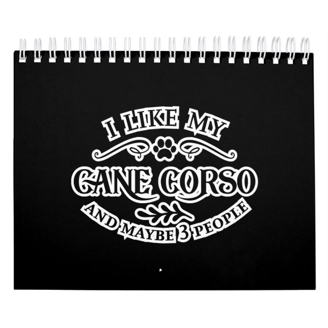 Calendrier J'Aime Mon Idée De Cane Corso Pour Amoureux des ch (Protection)