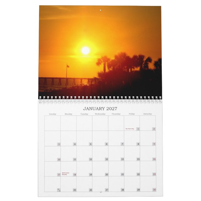 Calendrier Janvier 2011-décembre 2011 PICS de plage de Panamá (Jan 2027)