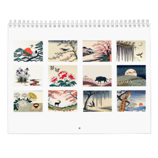 Calendrier Japanese Woodblock Print Four Seasons