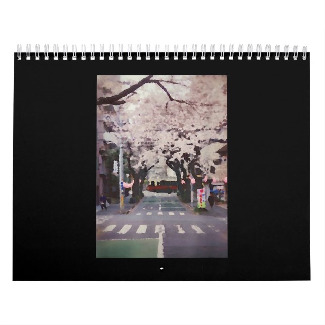 Calendrier Japon : Les cerisiers fleuris de la photographie a (Protection)