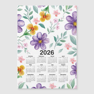 Calendrier Jardin botanique fleuri coloré 2026