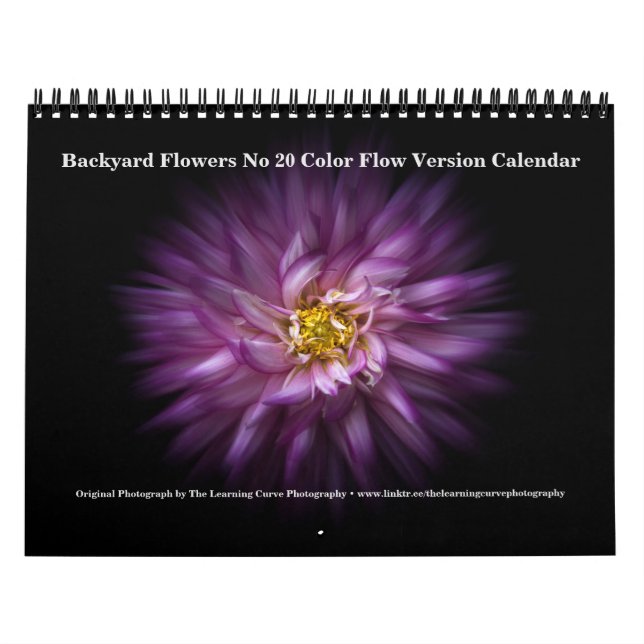 Calendrier Jardin Fleurs No 20 Version de flux couleur (Protection)