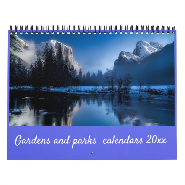Calendrier Jardins et parcs modernes élégants 20xx (Protection)