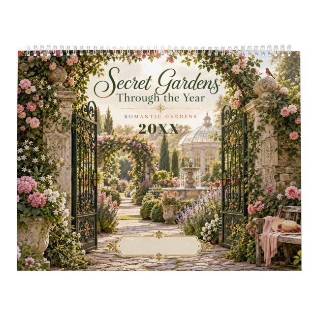 Calendrier Jardins secrets à travers l'année (Protection)