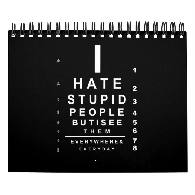 Calendrier Je déteste les stupides gens (Protection)