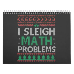 Calendrier Je Sleigh Math Problèmes Drôle Moche Douille Xmas