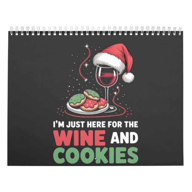 Calendrier Je suis juste ici pour le vin et les biscuits de N (Protection)
