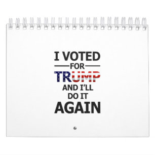 Calendrier Je voterai pour Trump