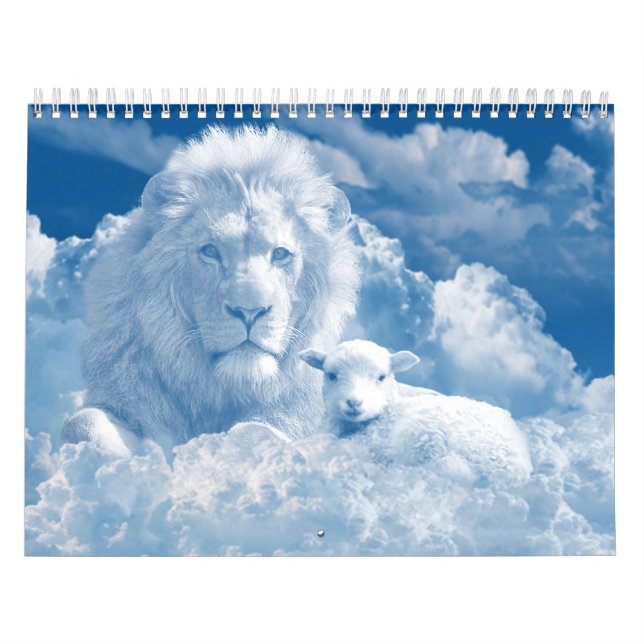 CALENDRIER JÉSUS L'AGNEAU ET JÉSUS LE LION (Protection)