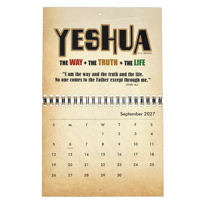 Calendrier Jésus messianique de Yeshua (Sep 2027)