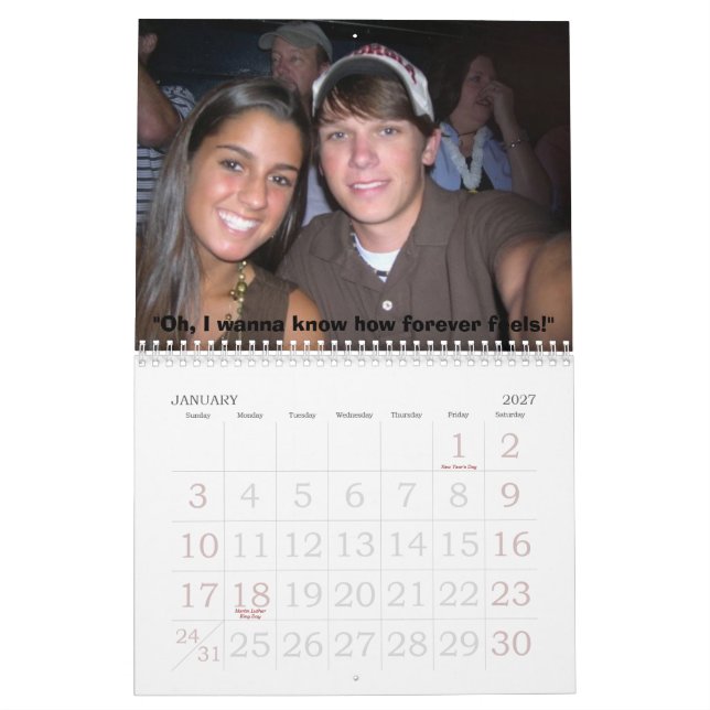 Calendrier Joe et Natalia (Jan 2027)