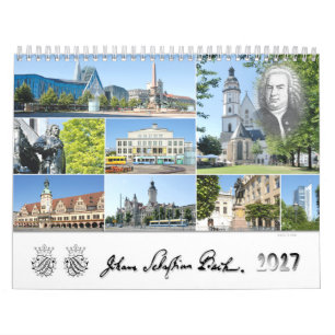 Calendrier Johann Sebastian Bach Villes & Lieux 2027,