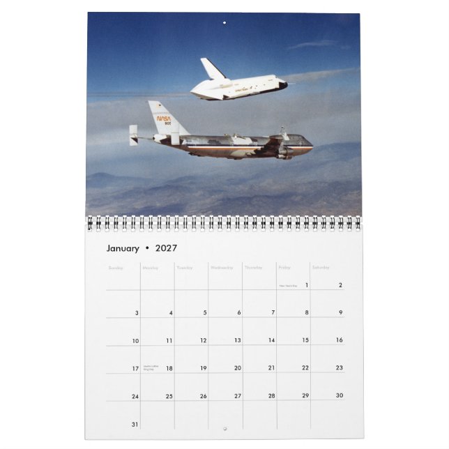Calendrier Joignez-nous sur la navette spatiale (Jan 2027)