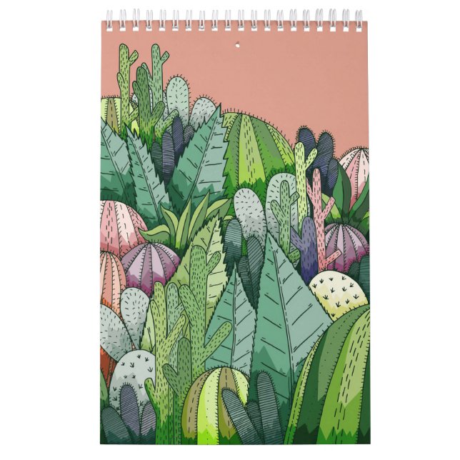Calendrier Joli jardin de Cactus (Protection)
