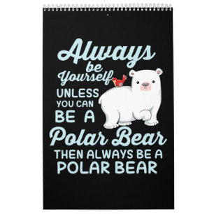 Calendrier Jolie Ice Porte Un Ours Polaire Lover