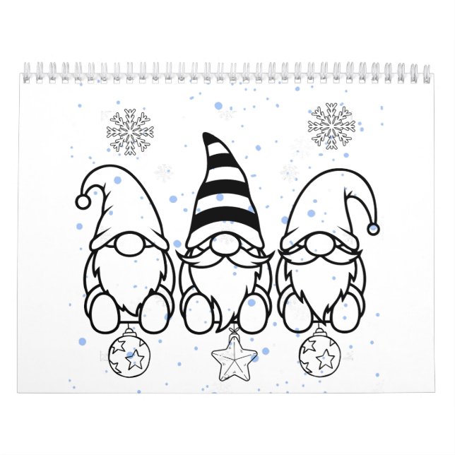Calendrier  Jolies lutins de Noël Design de vacances.  (Protection)