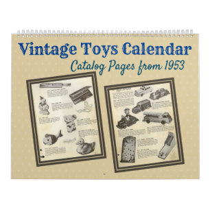 Calendrier Jouets vintages - Pages de catalogue illustrées d