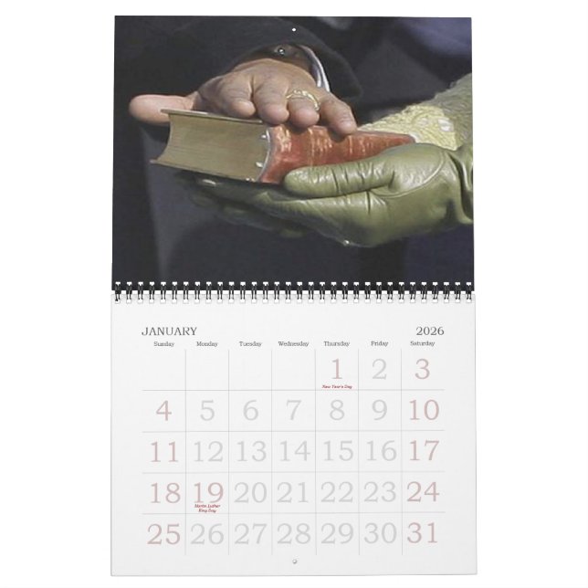 Calendrier Jour de l'investiture du président Obama en photos (Jan 2026)