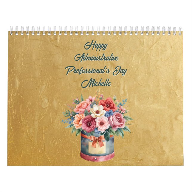 Calendrier Journée des professionnels administratifs en or él (Protection)