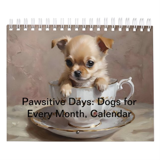 Calendrier Jours de Pawsitive : Chiens pour chaque mois, (Protection)