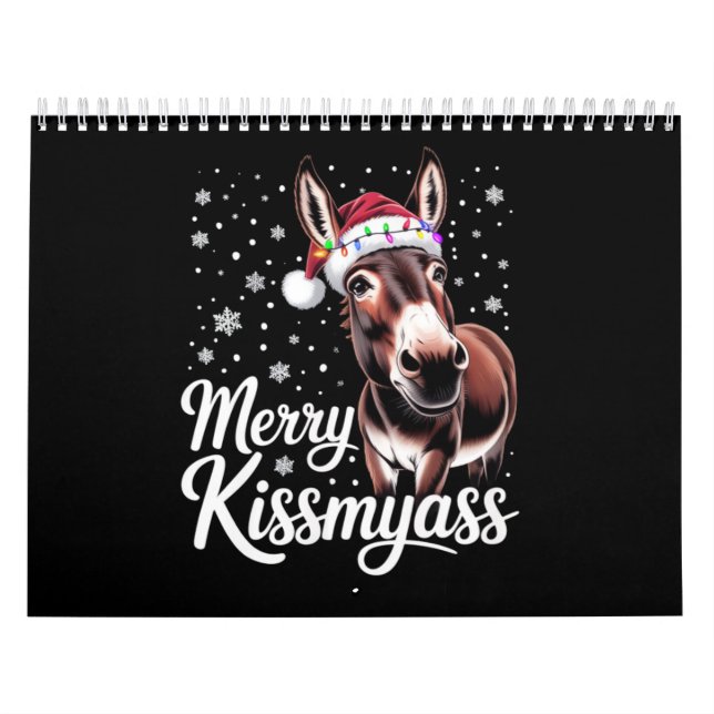 Calendrier Joyeux Bisous à mon Ane Noël Sarcastique Pyjama Dr (Protection)