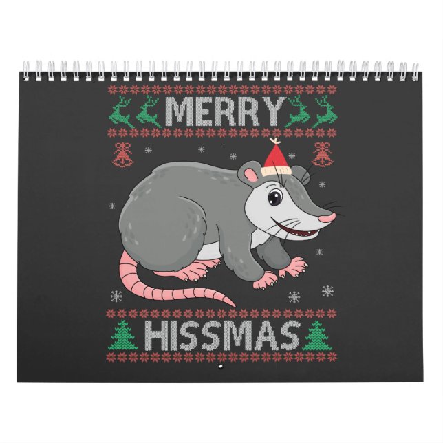 Calendrier Joyeux Hissmas Drôle Moche Xmas Sweater Opossum Ca (Protection)