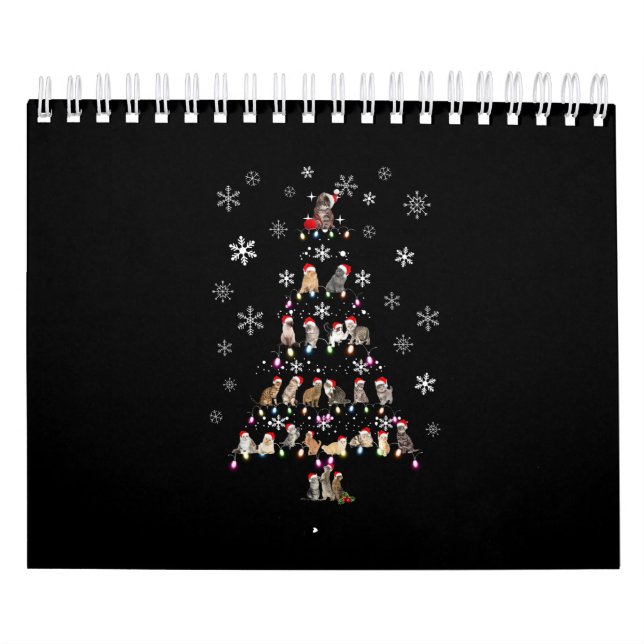 Calendrier Joyeux Noël | Joli sapin de Noël en chats (Protection)