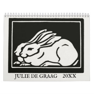 Calendrier Julie de Graag Coupes de bois Art nouveau Coupe Pe